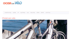 Desktop Screenshot of choisir-son-velo.com