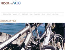 Tablet Screenshot of choisir-son-velo.com
